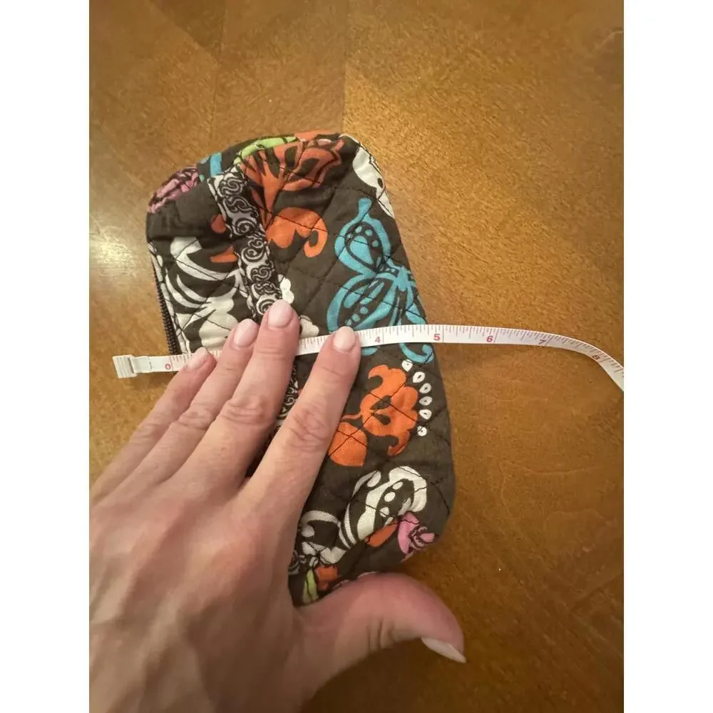 Vera Bradley Quilted Floral Pattern Small Cosmetic Bag